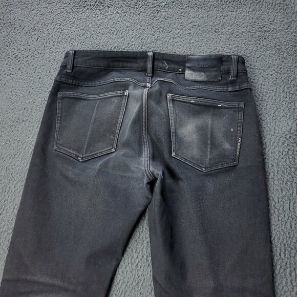 NEUW Iggy Skinny Jeans Mens 32x29 Cotton Black Button Fly Dark Cuff - Picture 10 of 12